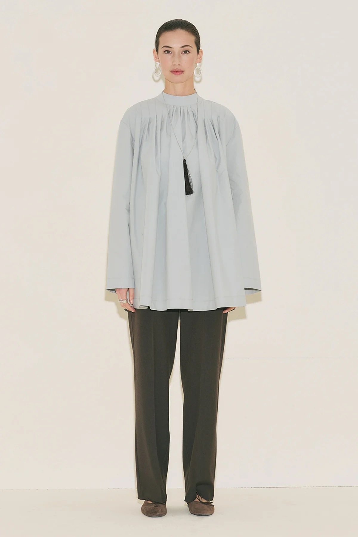Pleated Tunic Blue - Image 3