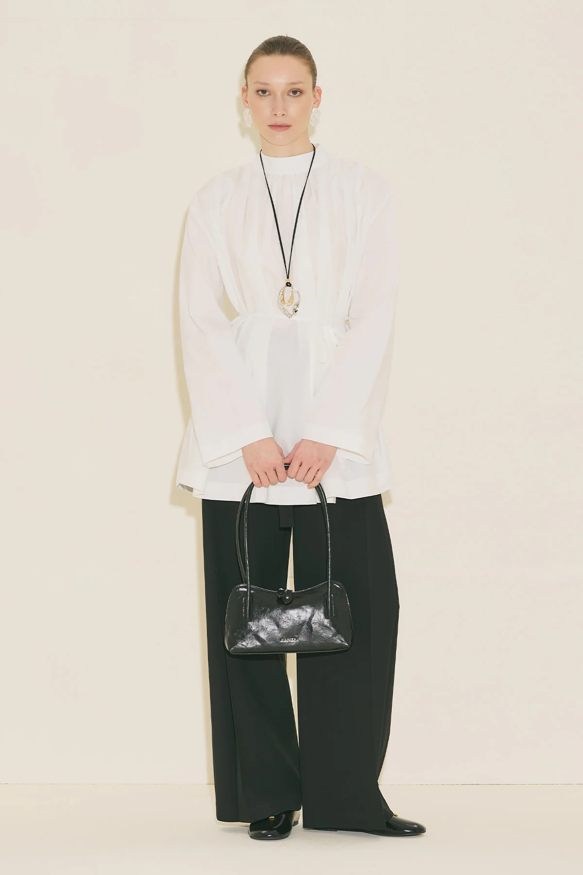 Pleated Tunic Ecru - Image 11