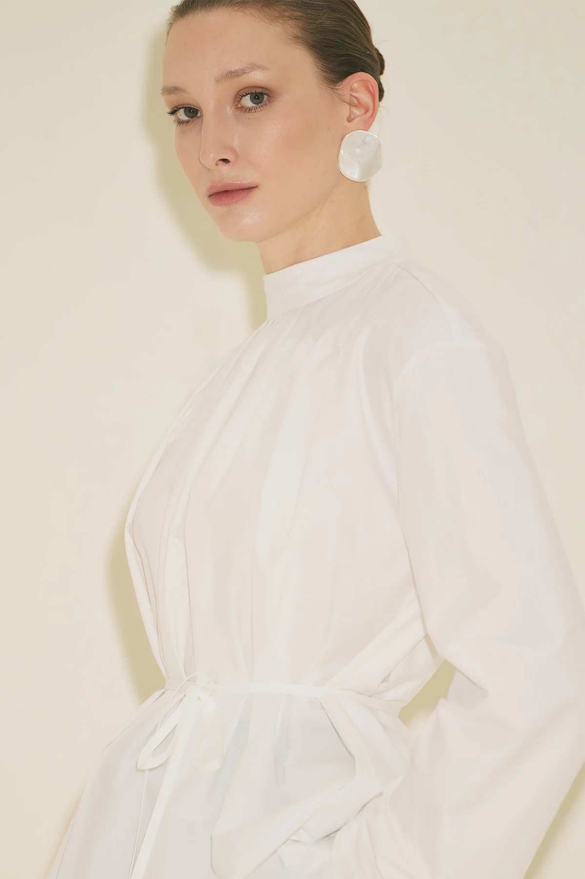 Pleated Tunic Ecru - Image 9