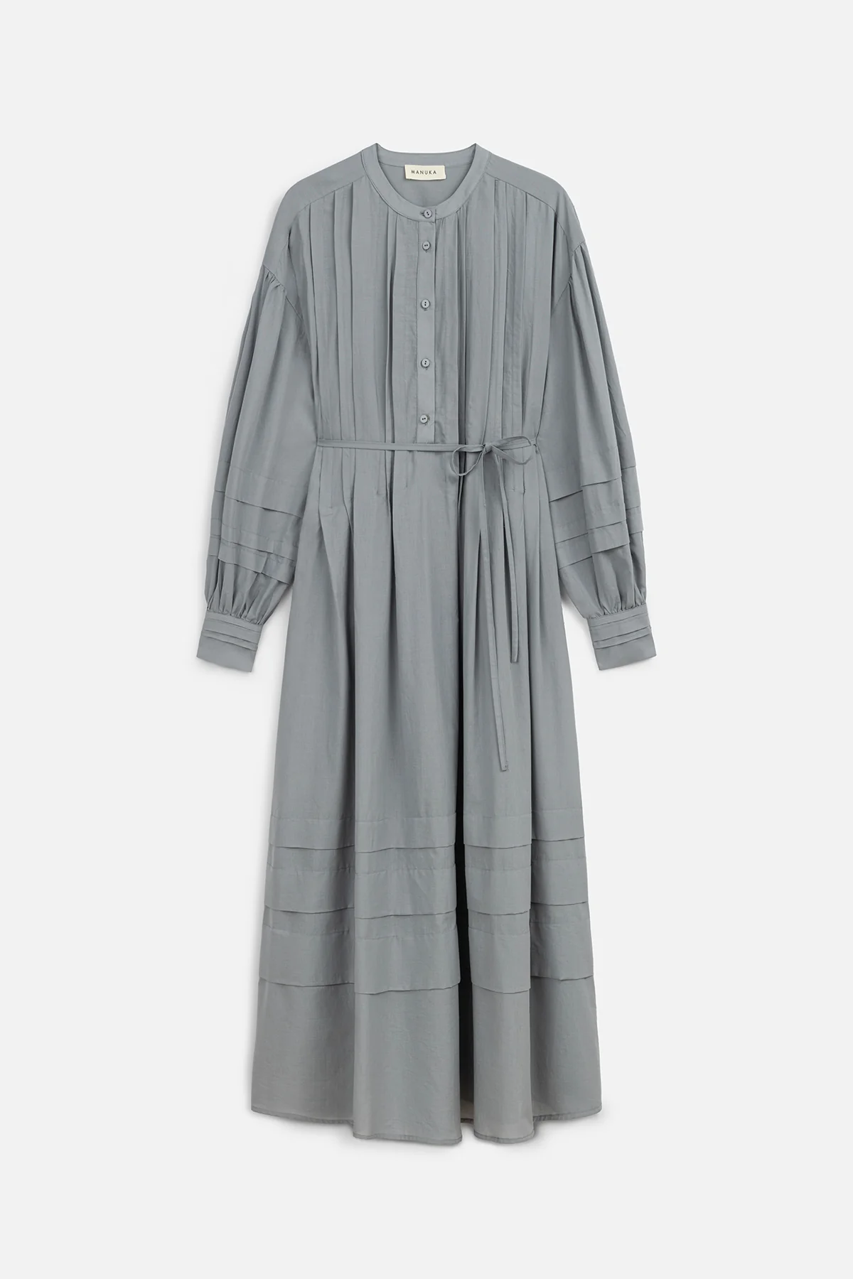 Pleated Volume Dress Blue - Image 2