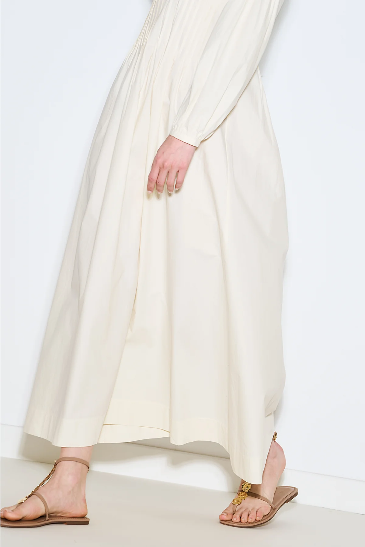 Pleated Waist Dress Soft Yellow - Image 4