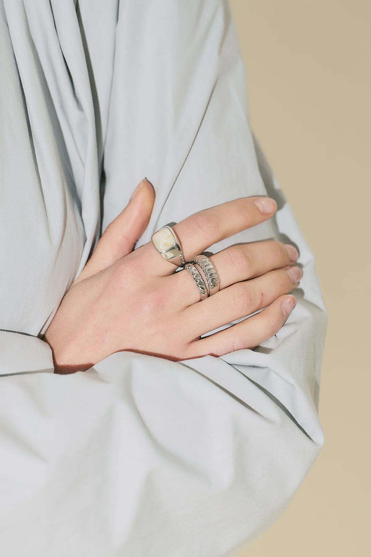 Poly Ring Set Silver - Image 2