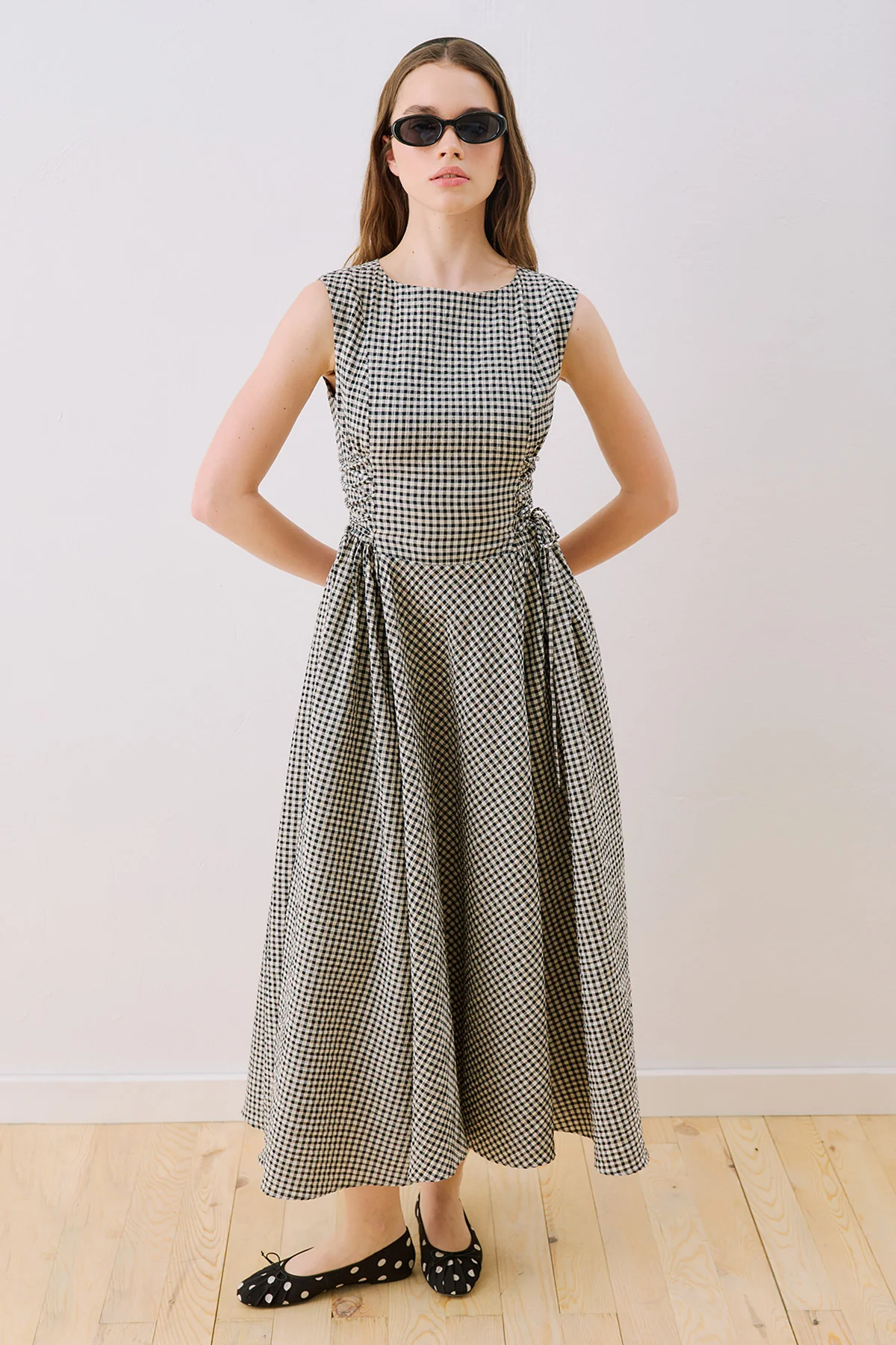 Tie Detail Dress Gingham