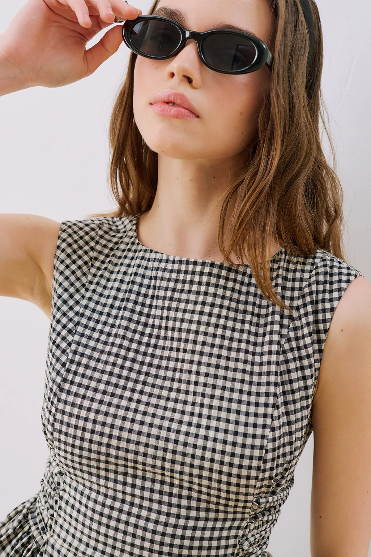 Tie Detail Dress Gingham - Image 7