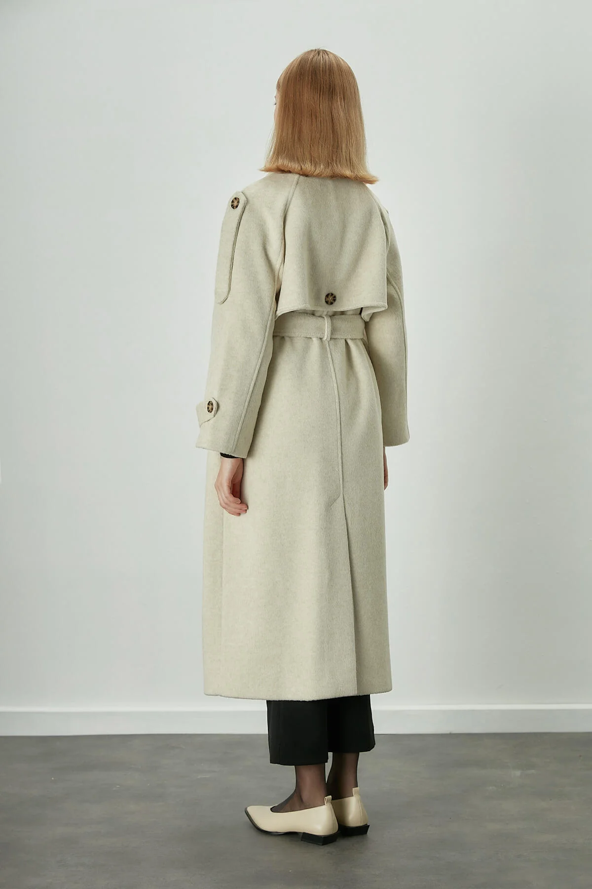 Premium Cachet Trench Coat Beige - Image 7