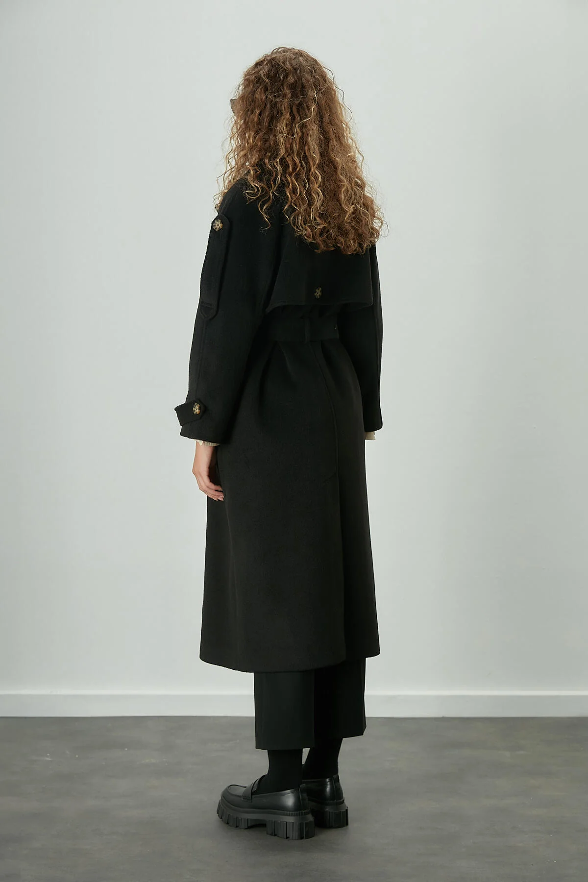 Premium Cachet Trench Coat Black - Image 8