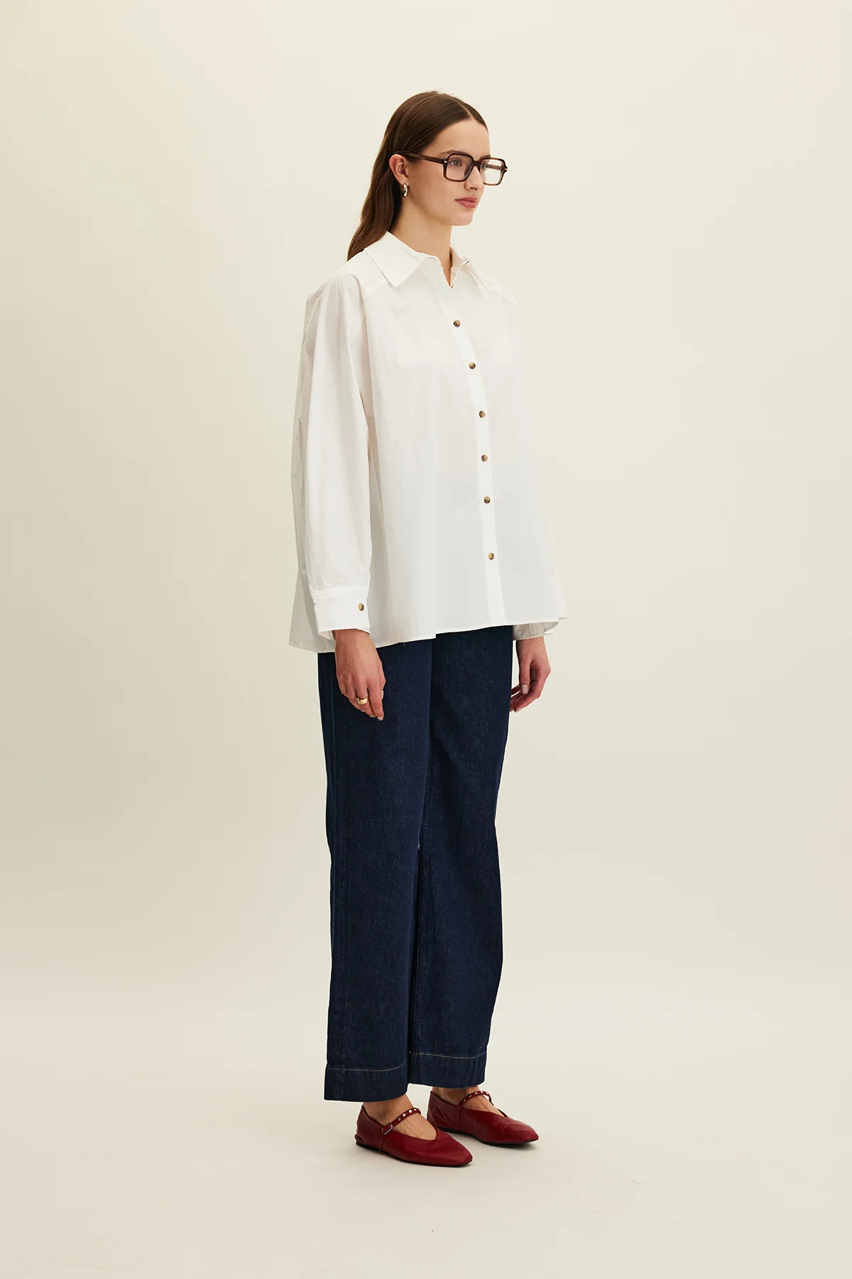 Premium Relaxed Shirt Ecru - Image 3
