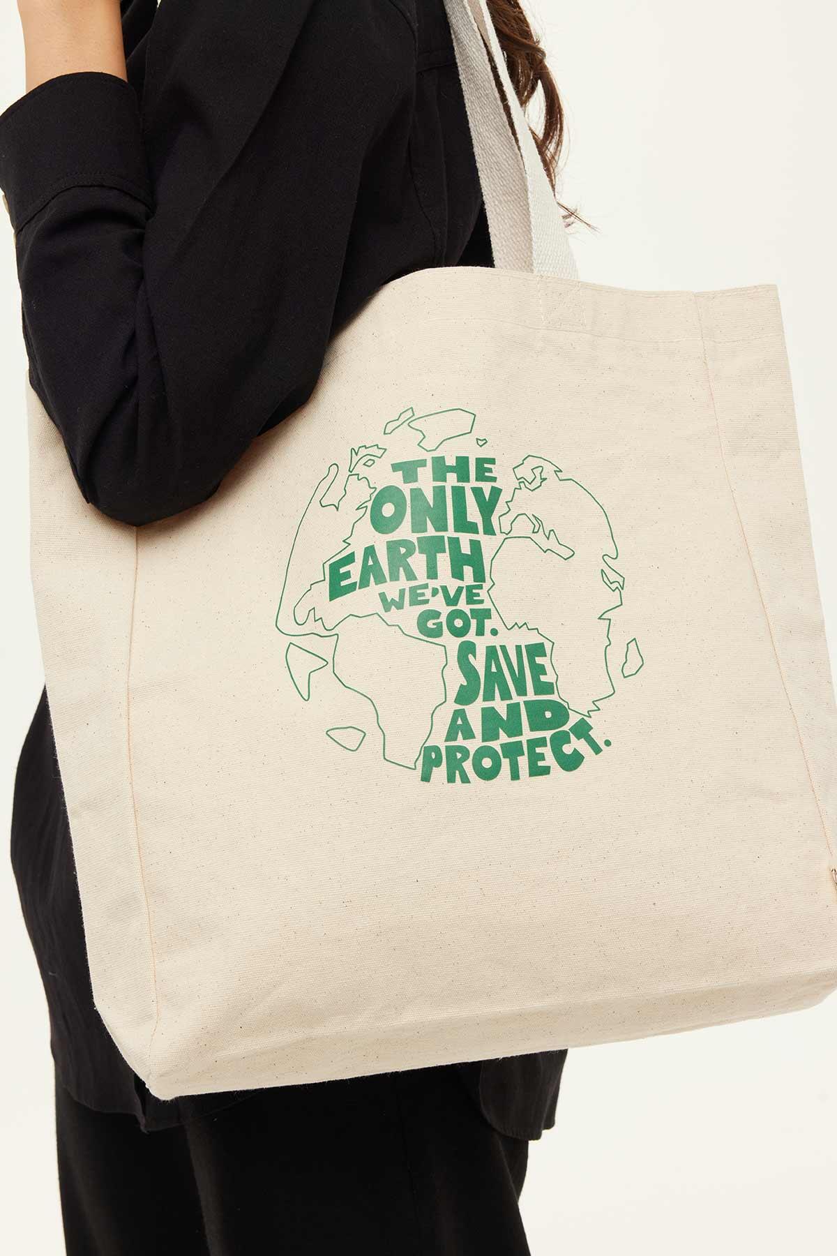 Printed Canvas Bag Earth - Image 2