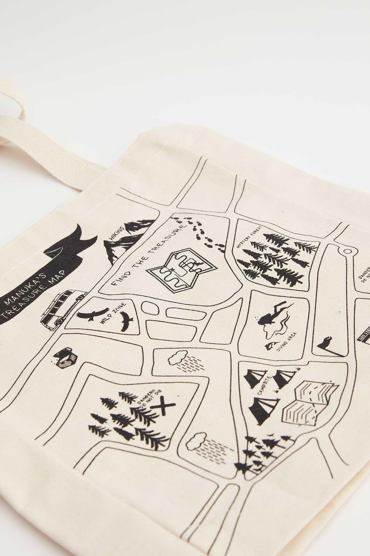 Printed Canvas Bag Manuka Map - Image 4