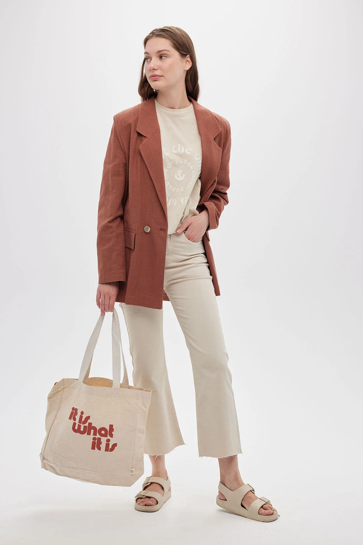 Printed Canvas Bag What - Image 3