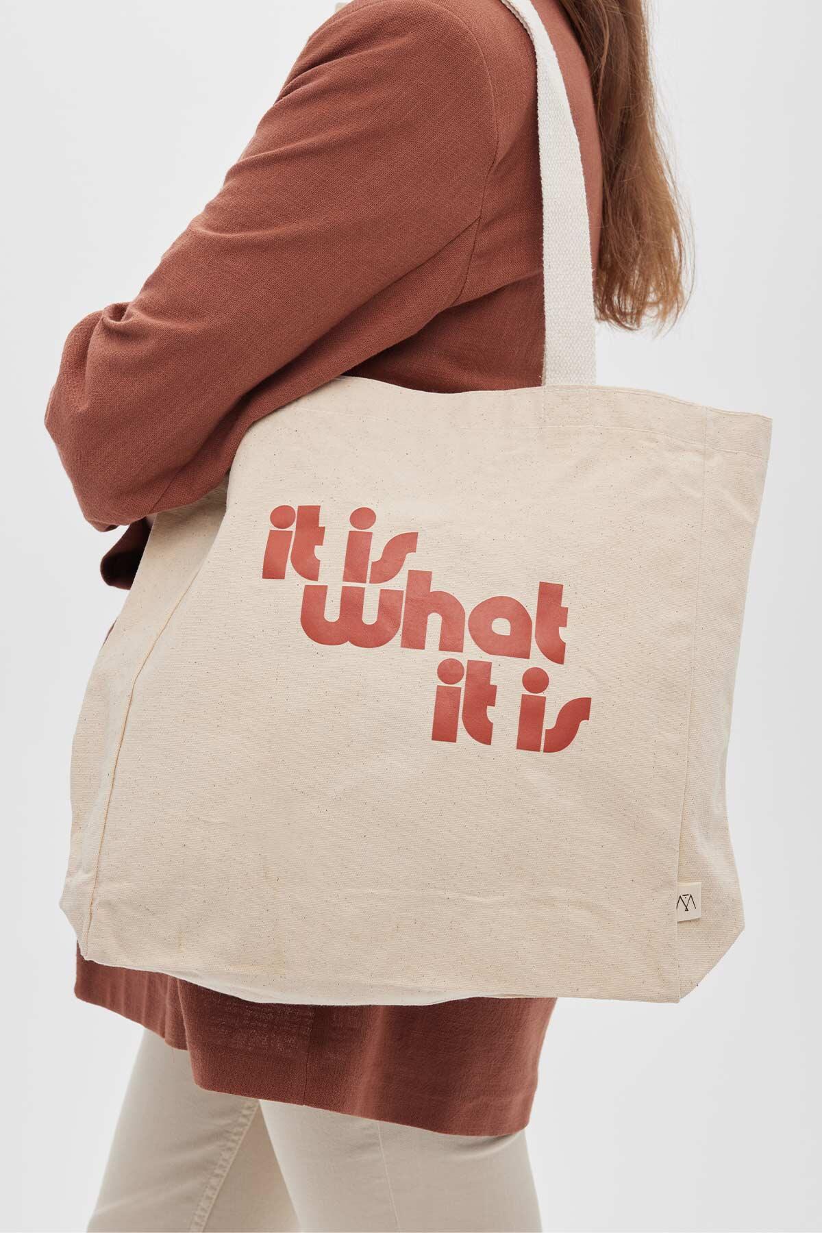 Printed Canvas Bag What - Image 4