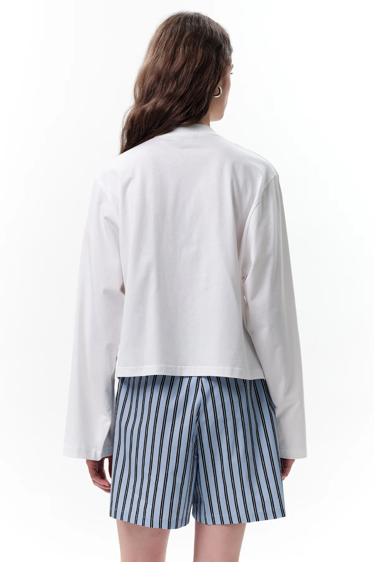 Printed Long-Sleeve Crop Top Offday - Image 6