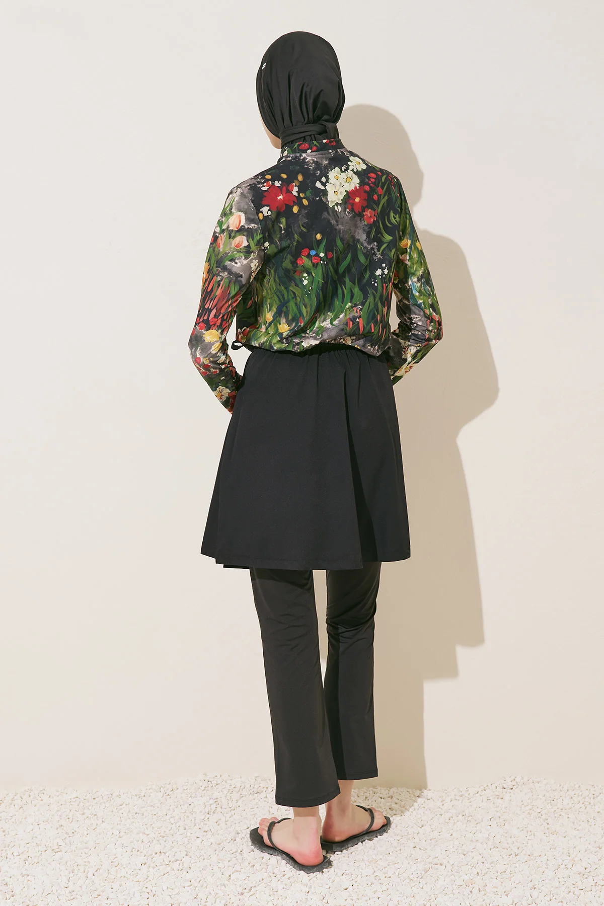 Printed Wrap Swimsuit Dark Garden - Image 7
