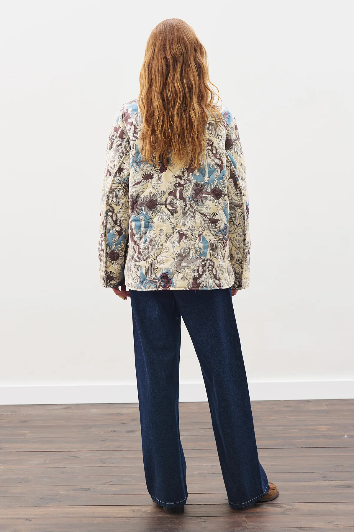 Quilted Pattern Jacket Yellow - Image 5