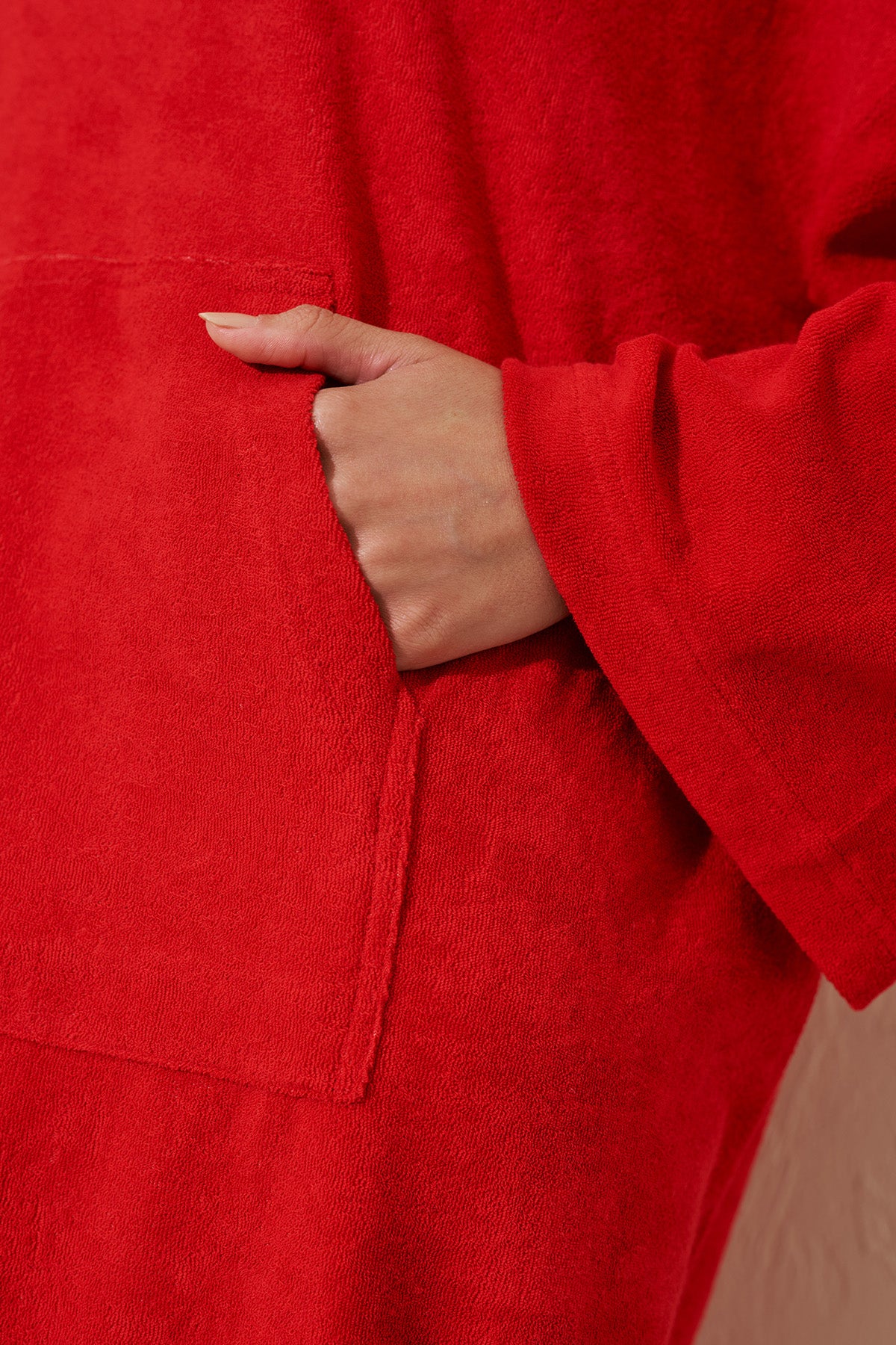 Relaxed Terry Dress Red - Image 6