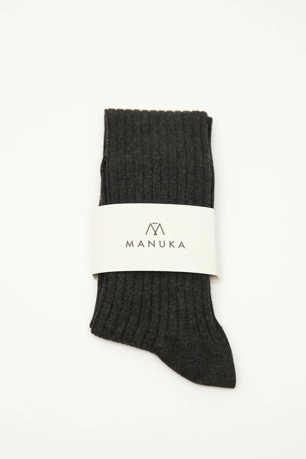 Ribbed Long Socks Anthracite - Image 4