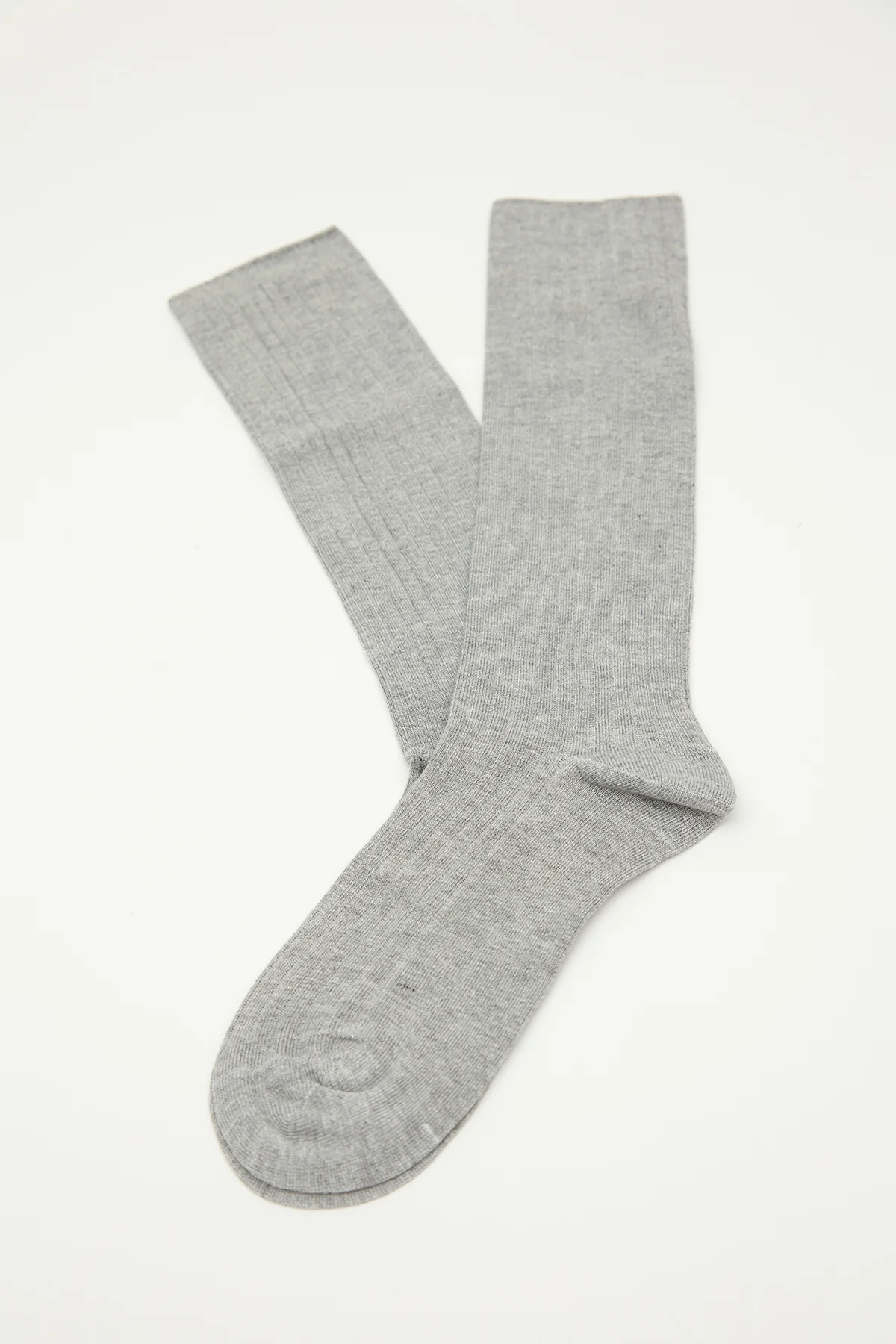 Ribbed Long Socks Grey - Image 3