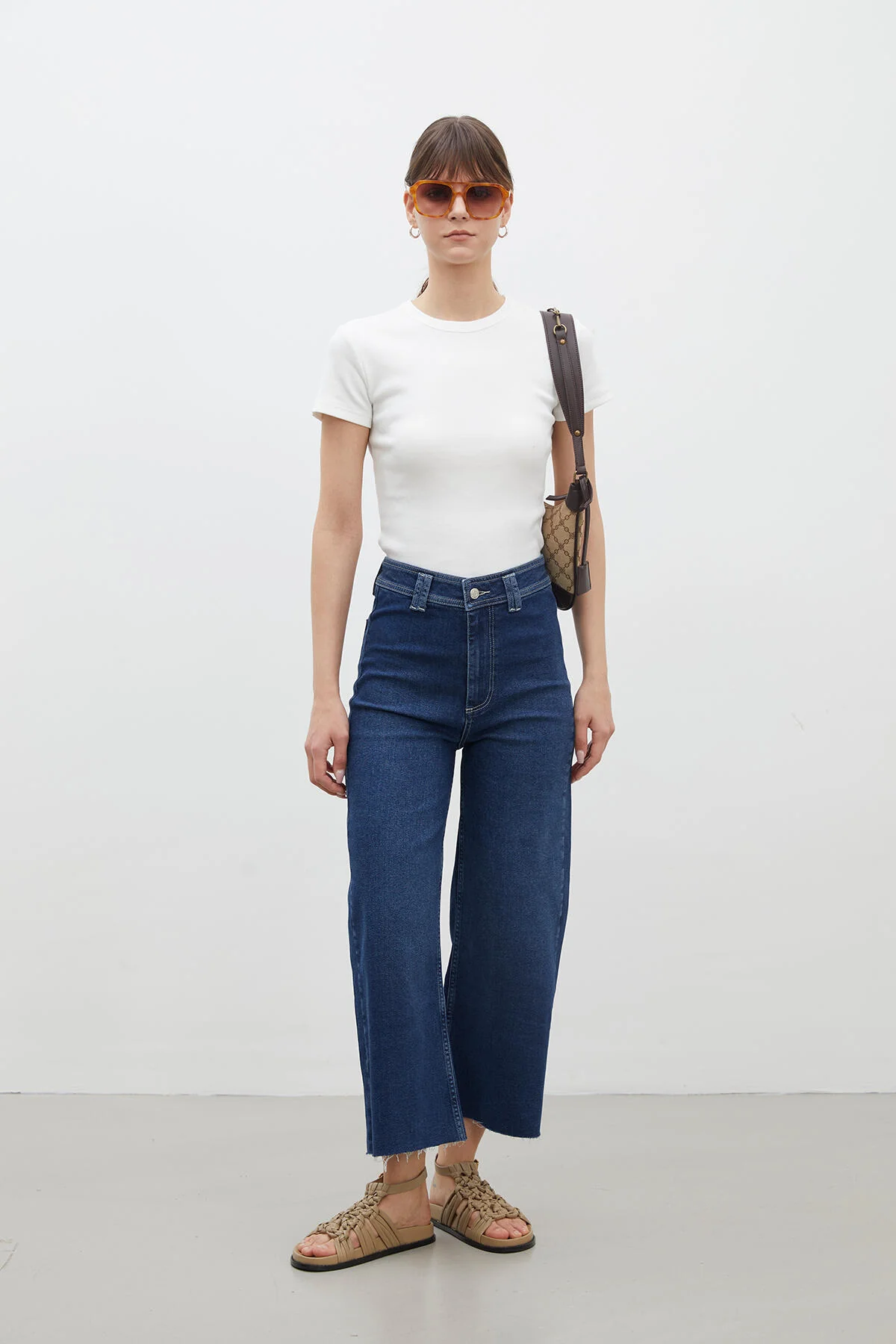 Ribbed Short Sleeve Fit Bodysuit Ecru - Image 3