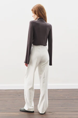 Ribbed Turtleneck Top Anthracite - Image 8