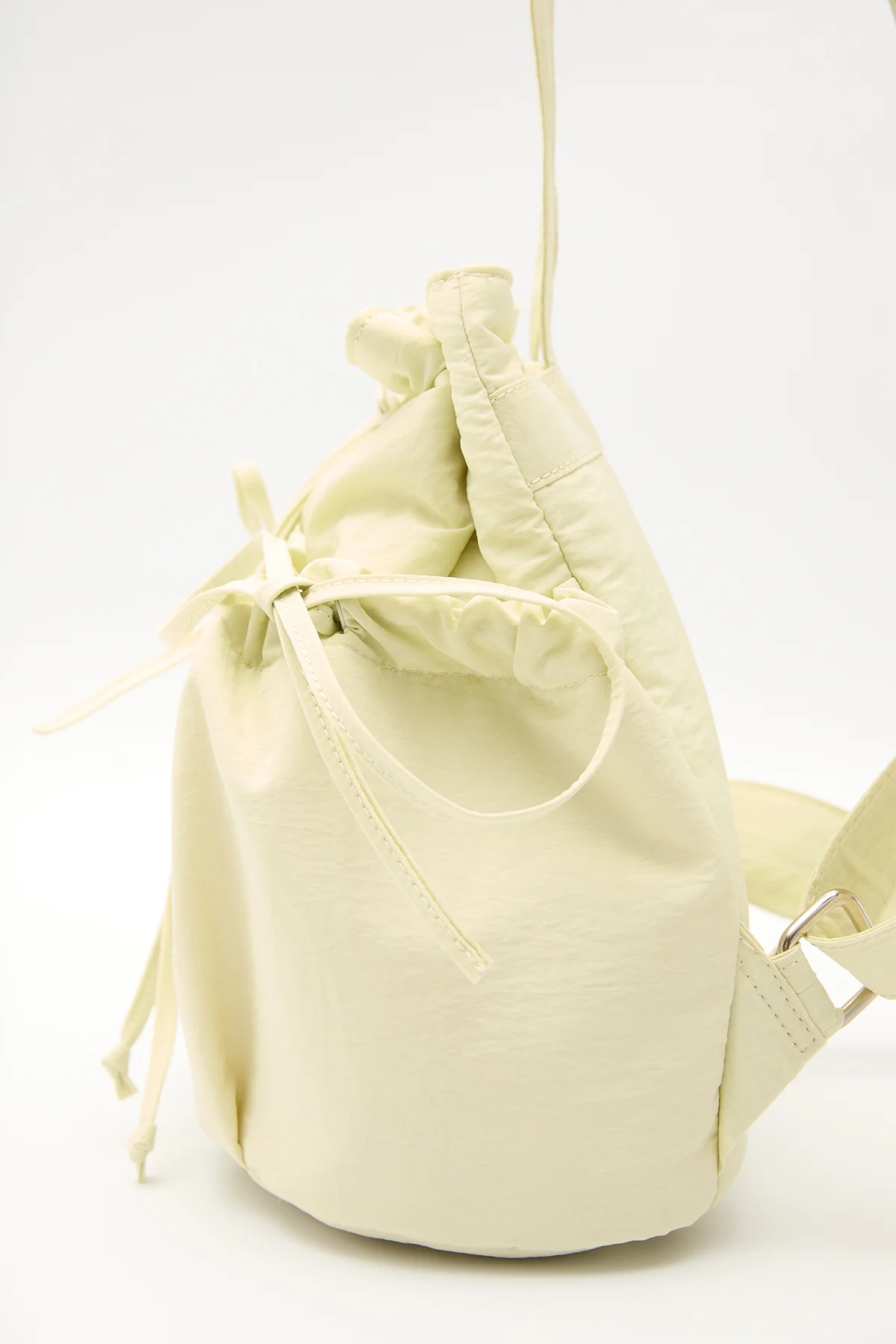 Ruched Backpack Yellow - Image 4