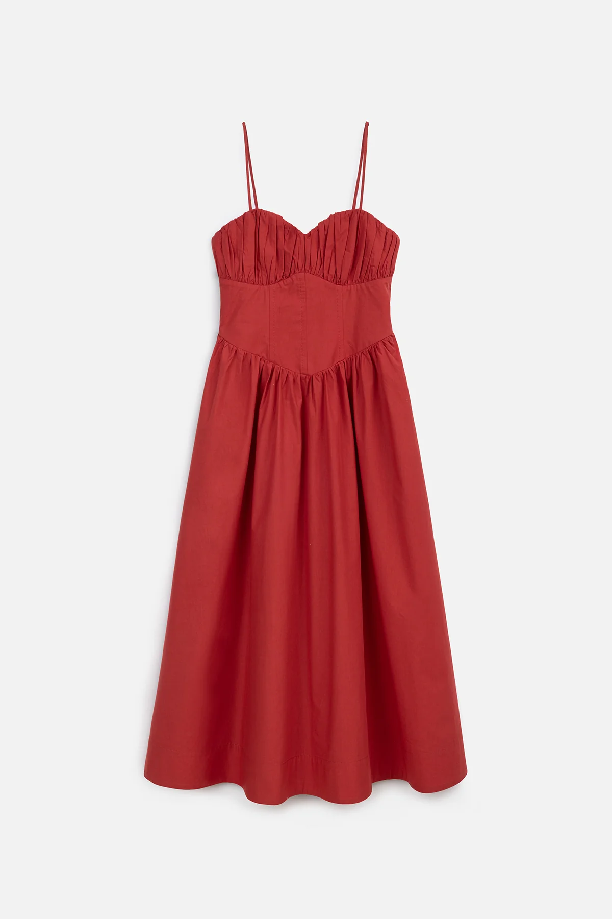 Ruched Corset Dress Red - Image 2