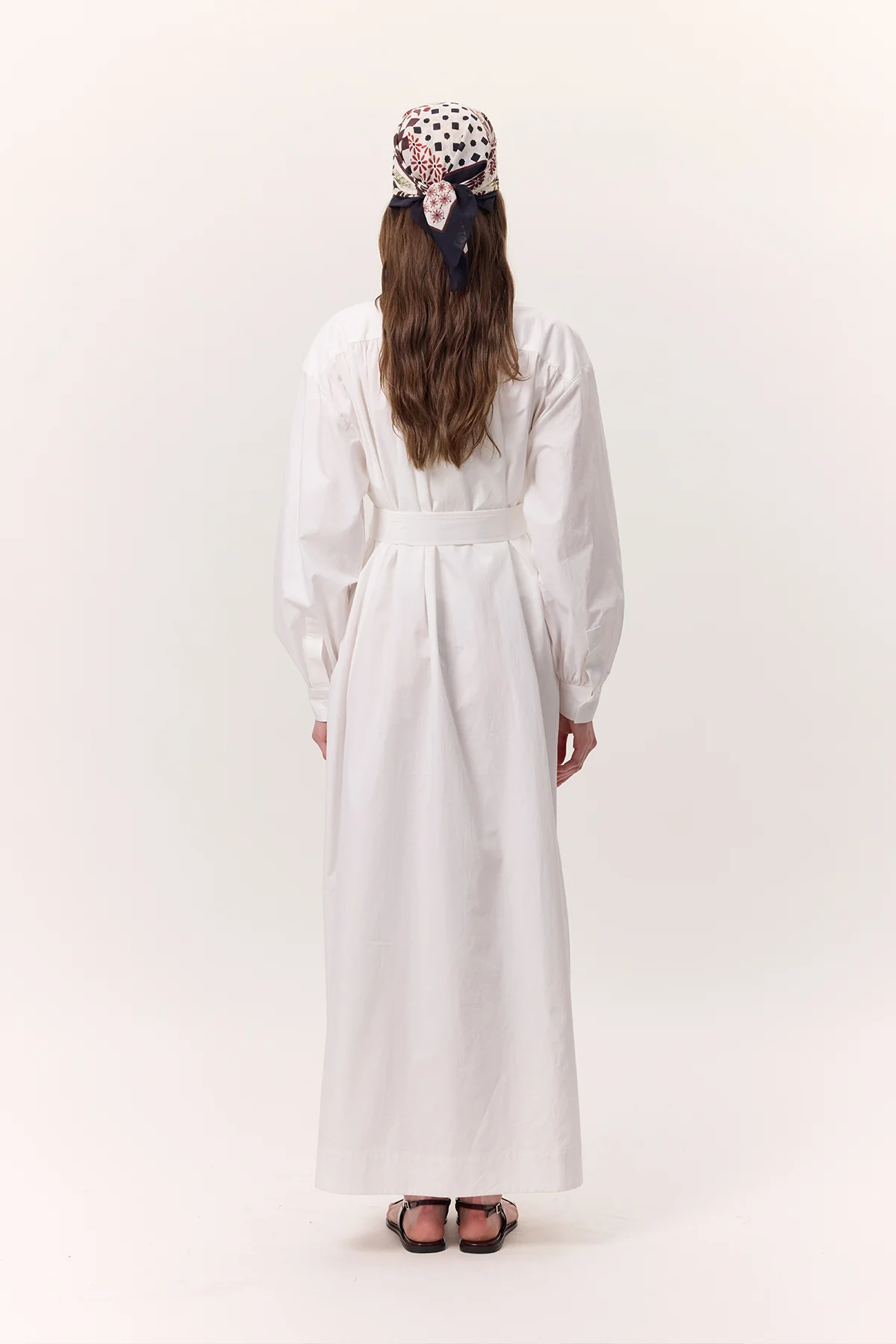 Ruched Detail Oversized Shirt Dress Ecru - Image 8