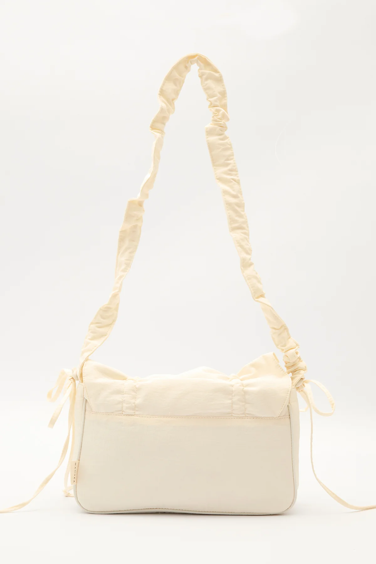 Ruched Shoulder Bag Vanilla - Image 8