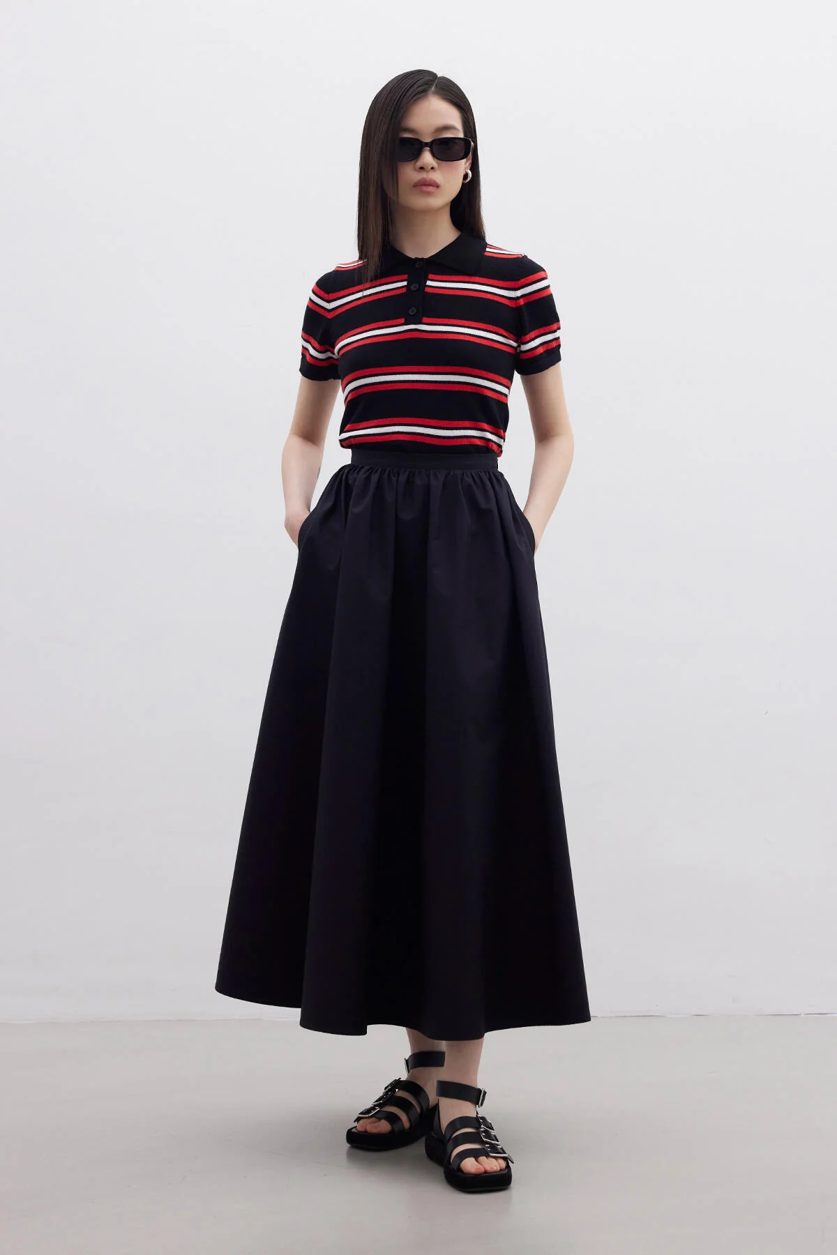Ruffled Premium Skirt Black - Image 5