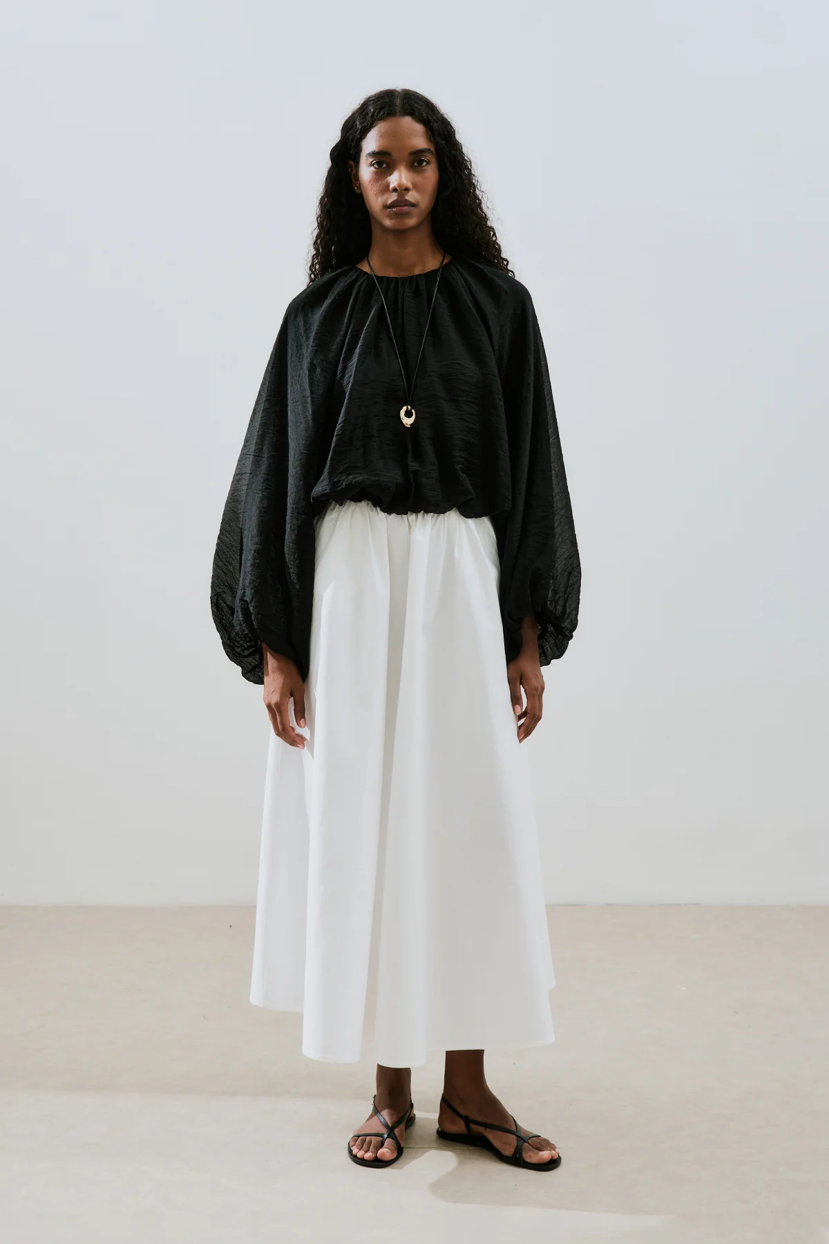 Ruffled Premium Skirt Ecru - Image 2