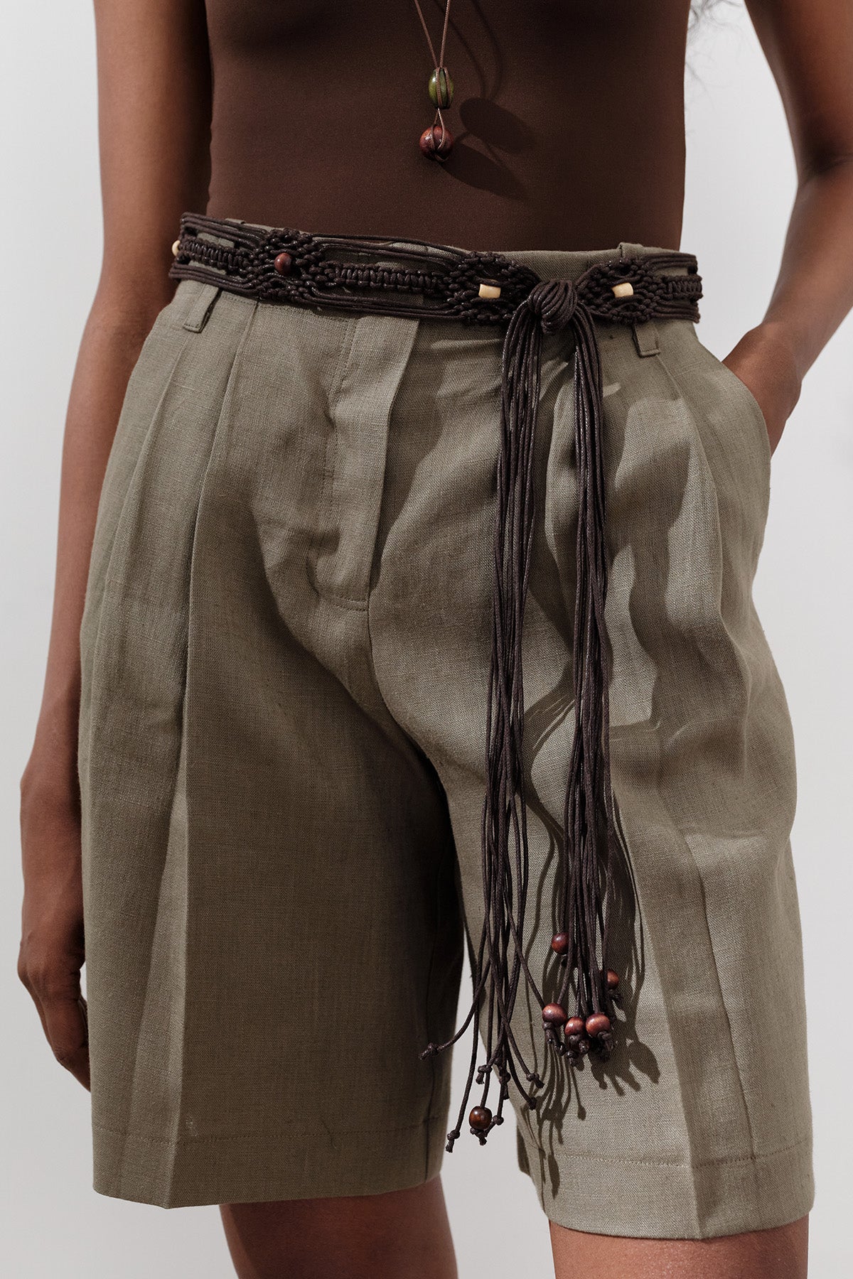 Rustic Braided Belt Brown - Image 4