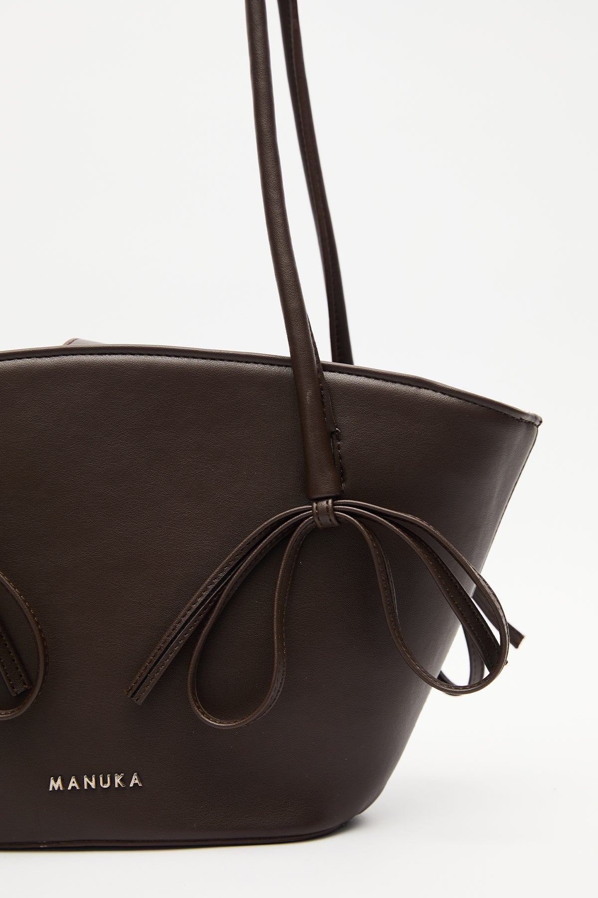 Sandy Bow Bag Dark Brown - Image 5