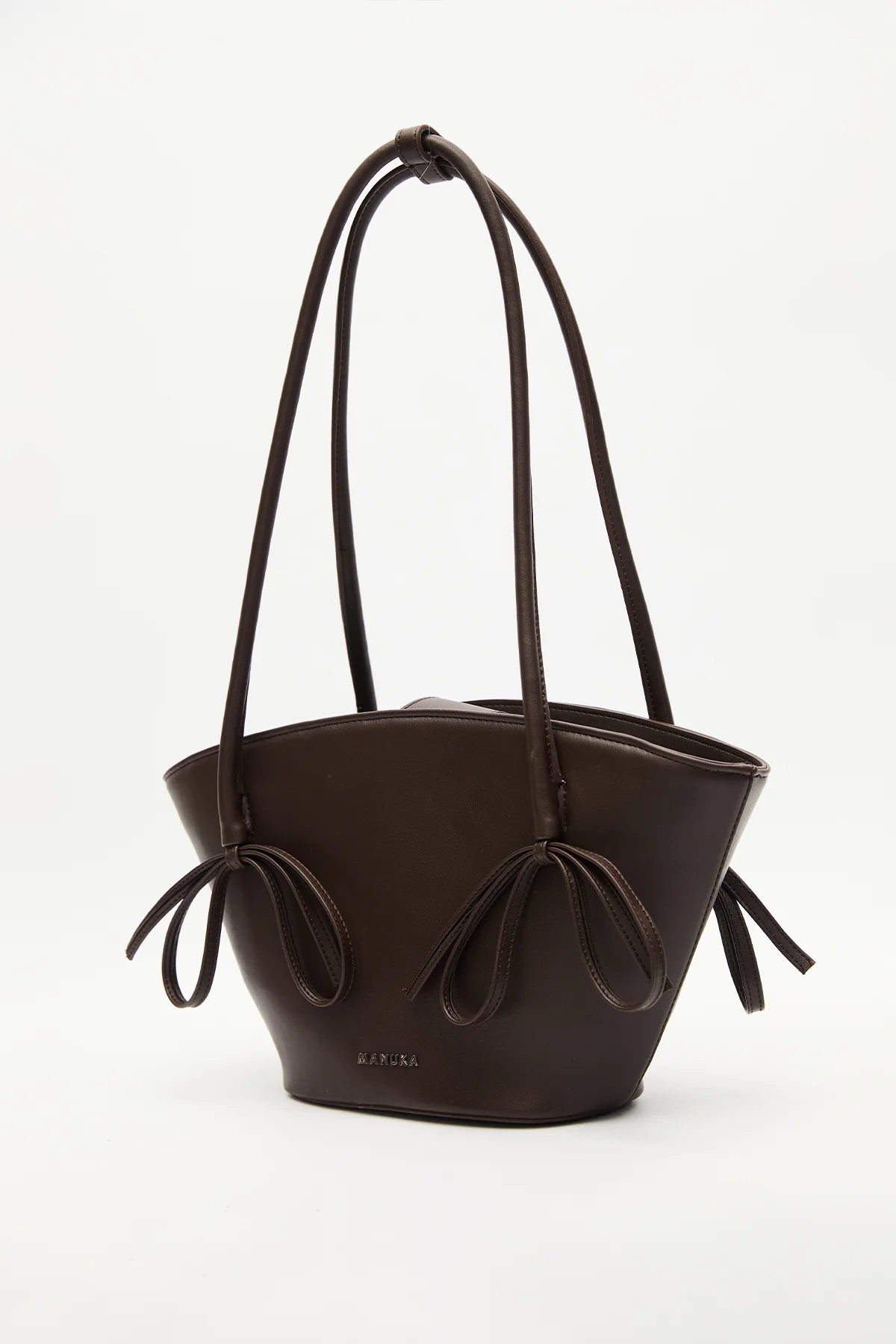 Sandy Bow Bag Dark Brown - Image 6