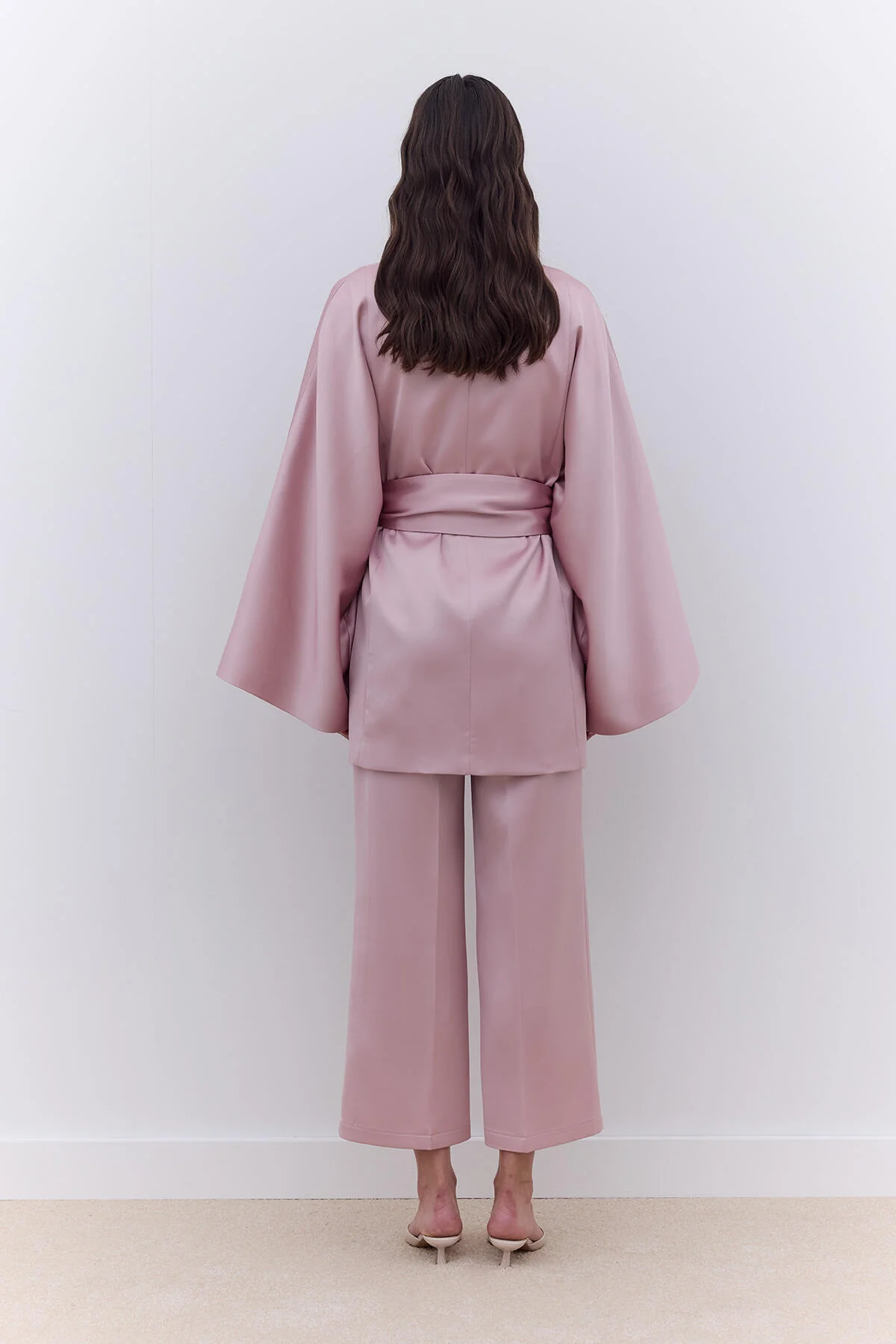 Satin Belted Kimono Powder - Image 6
