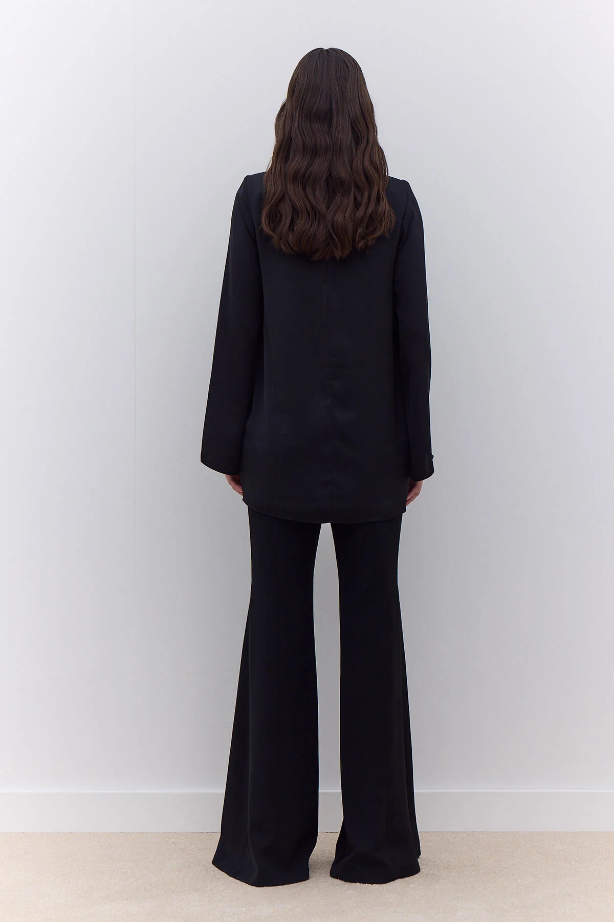 Satin Wide Sleeve Tunic Black - Image 11