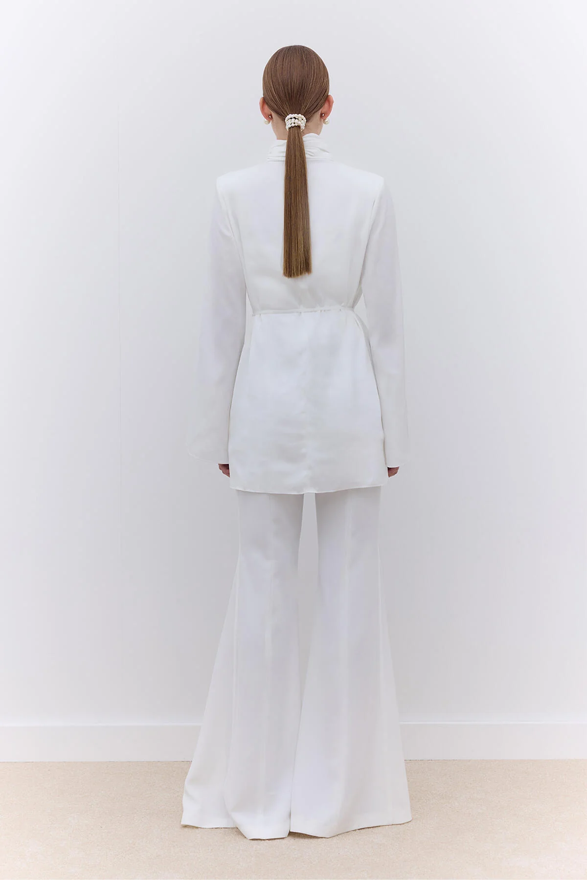 Satin Wide Sleeve Tunic Ecru - Image 4