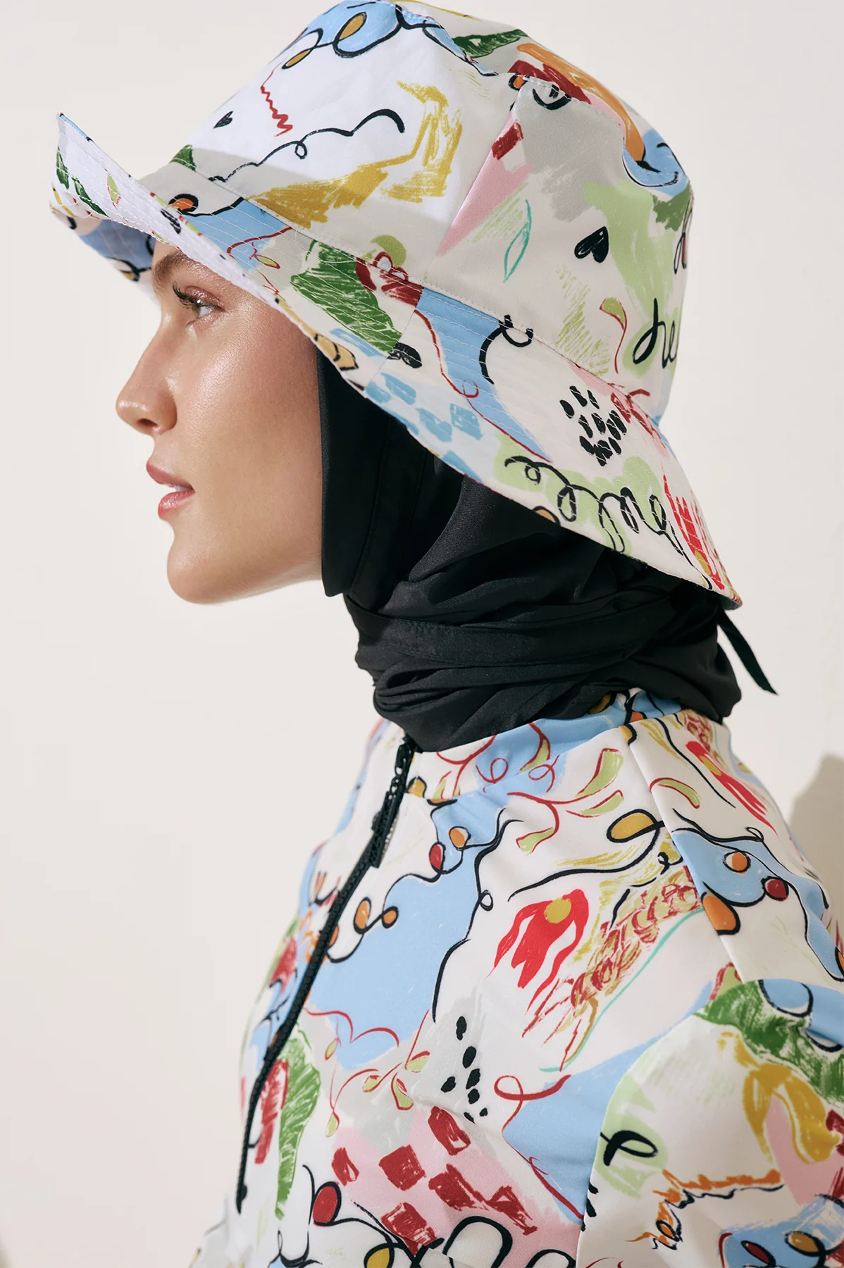 Scarf Detail Bucket Hat Summer - Image 2