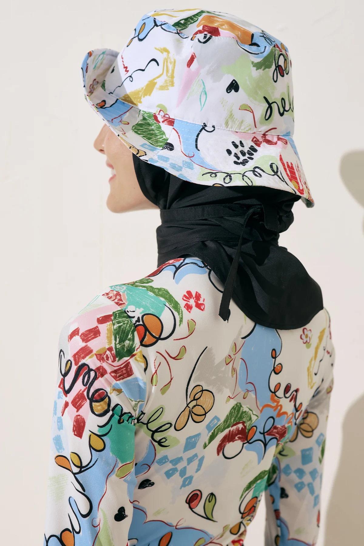 Scarf Detail Bucket Hat Summer - Image 7