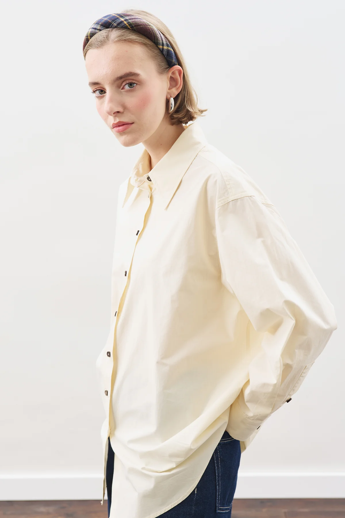 Shirt With Tie Accessory Soft Yellow - Image 2