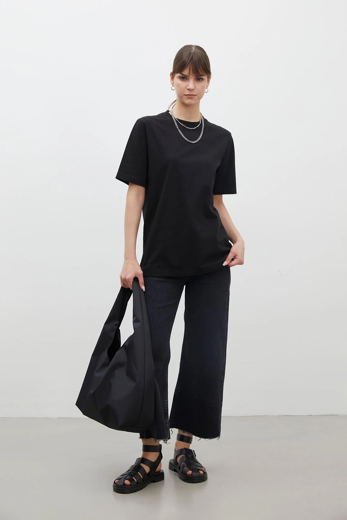 Short Sleeve Slim Fit Cotton T-Shirt Black