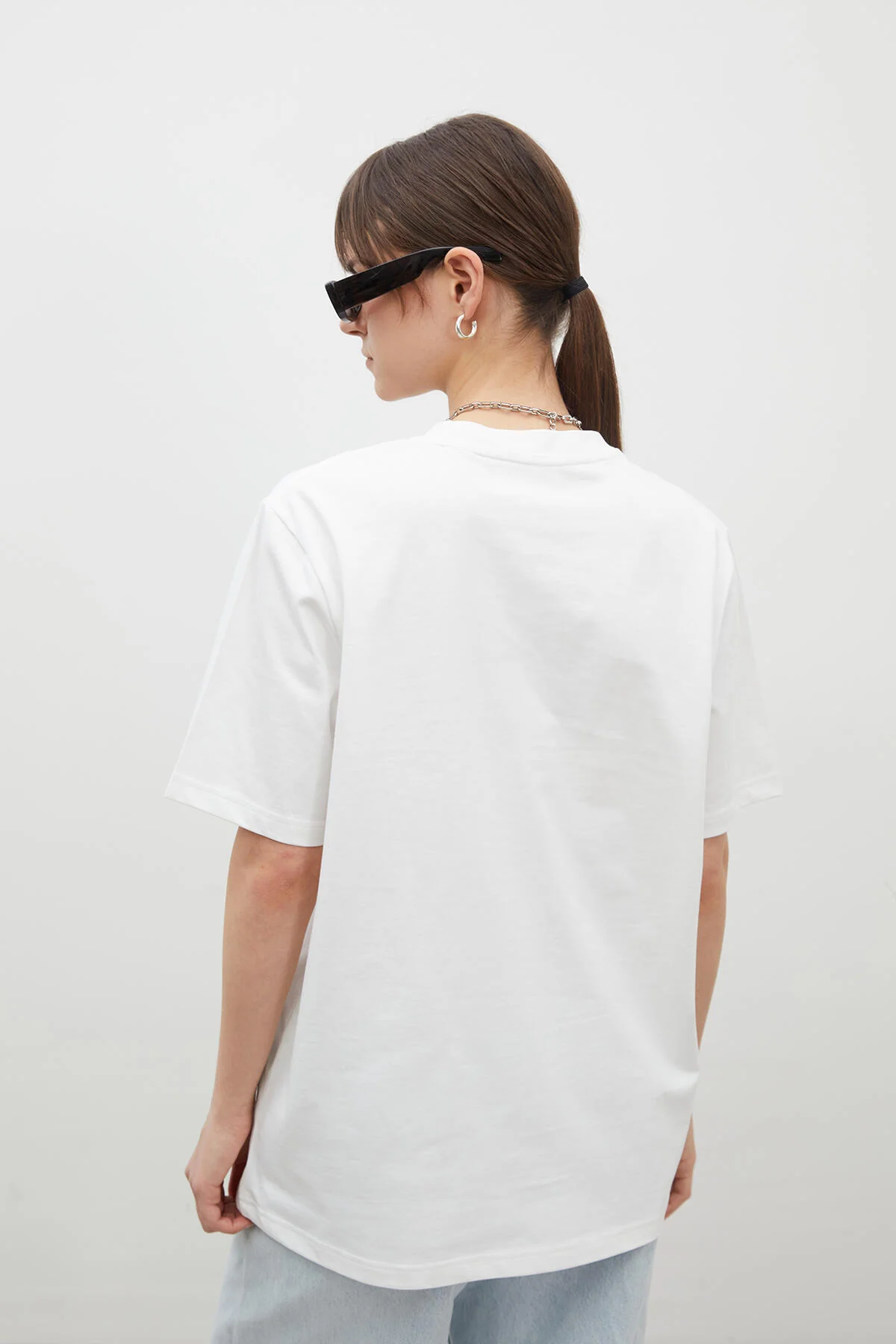 Short Sleeve Slim Fit Cotton T-Shirt Ecru - Image 4