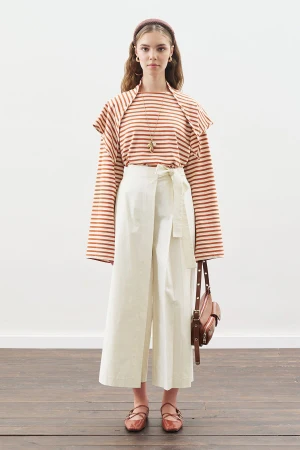 Skirt Style Pants Ecru - Image 4
