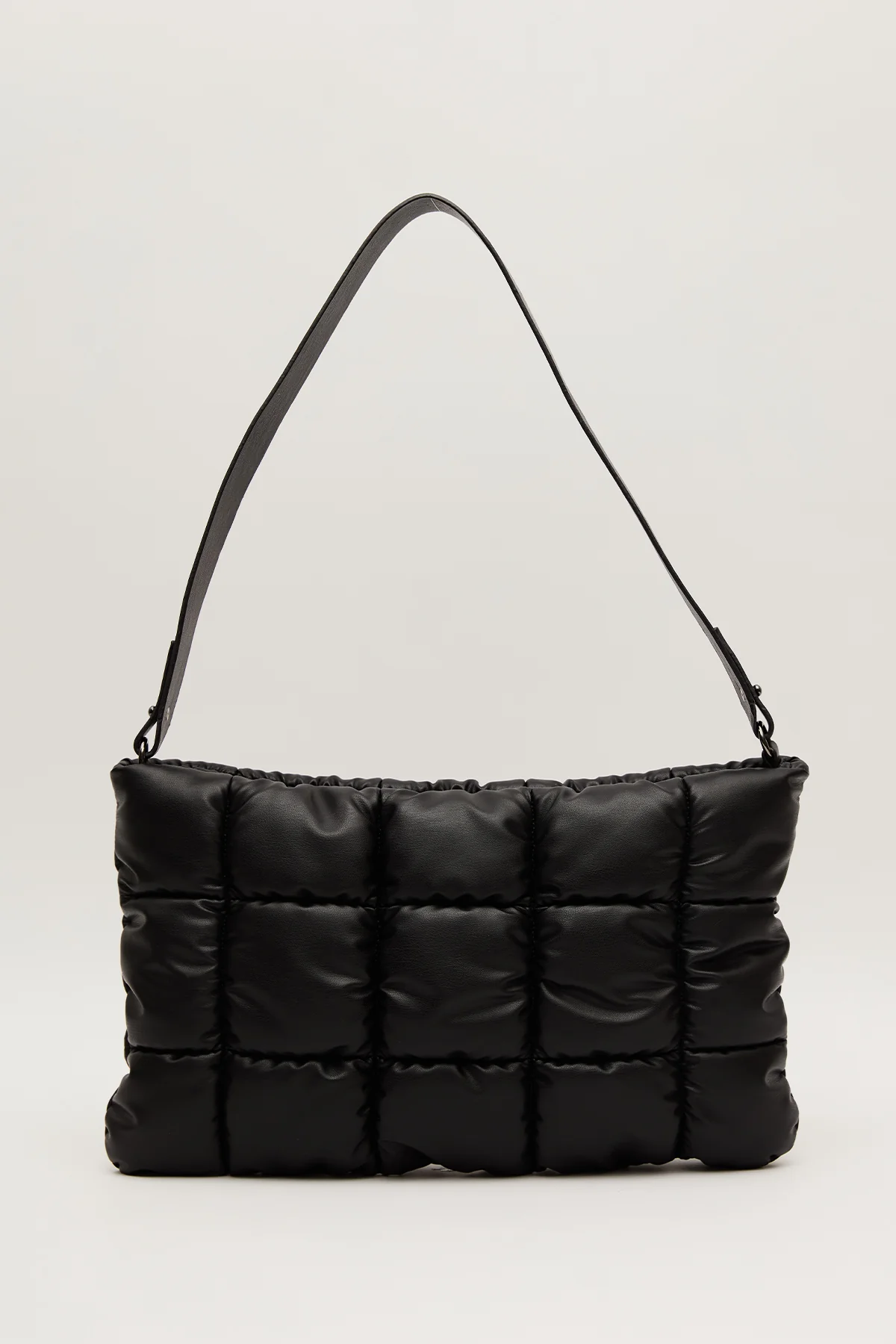 Soft Quilted Faux Leather Bag Black - Image 5