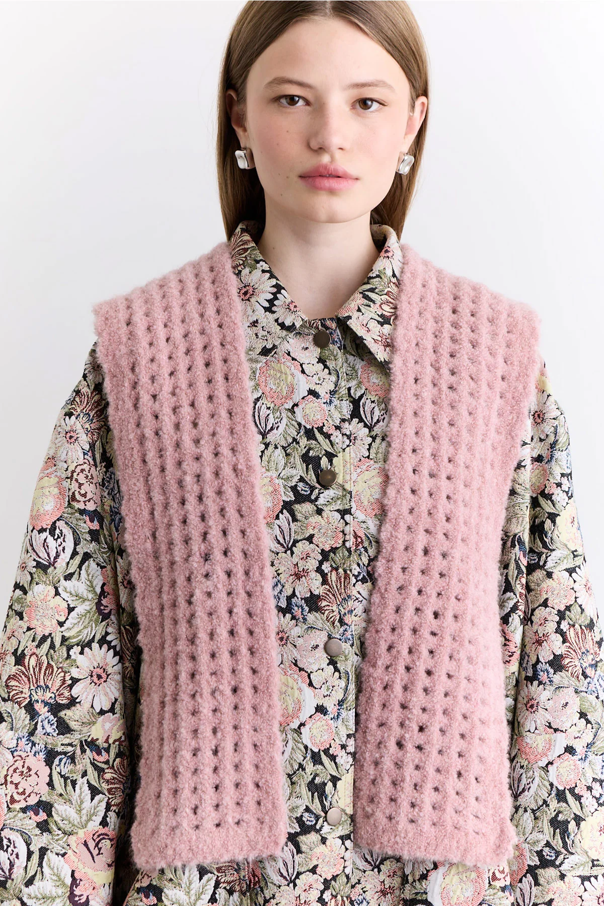 Soft Texture Collar Scarf Pink - Image 5