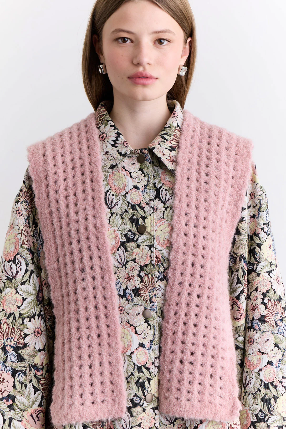 Soft Texture Collar Scarf Pink - Image 7