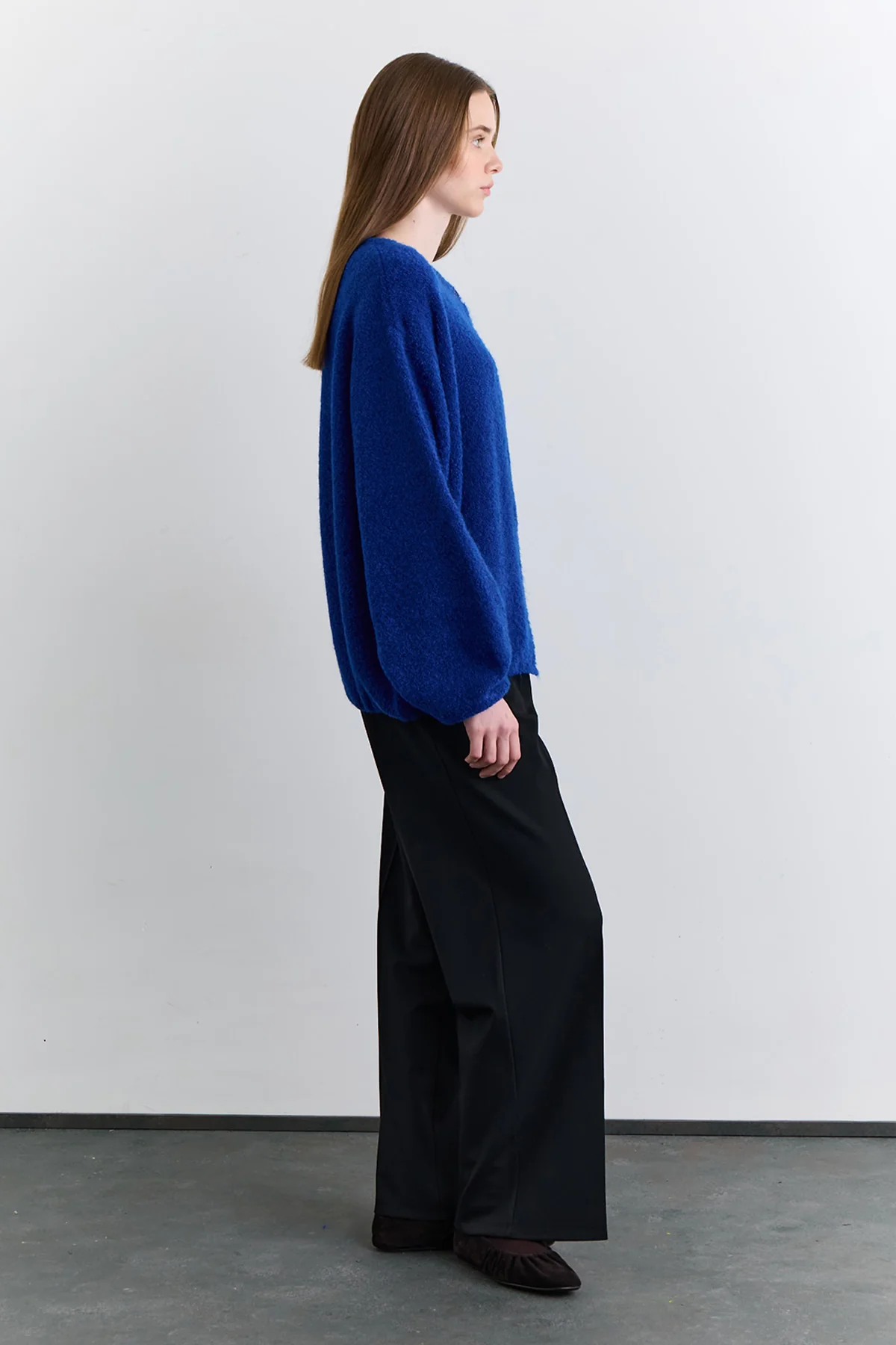 Soft Touch Buttoned Cardigan Blue - Image 3