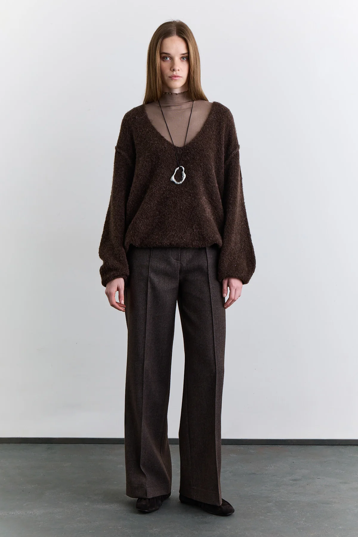 Soft Touch Knit Sweater Dark Brown - Image 4