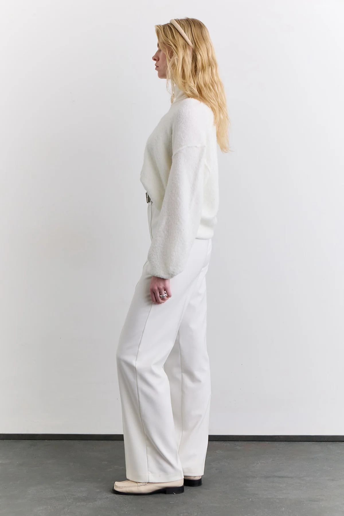 Soft Touch Knit Sweater Ecru - Image 5