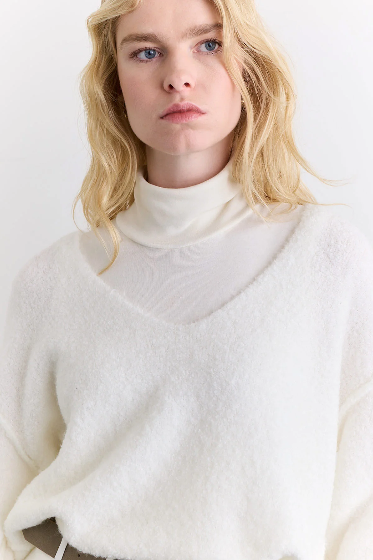 Soft Touch Knit Sweater Ecru - Image 7