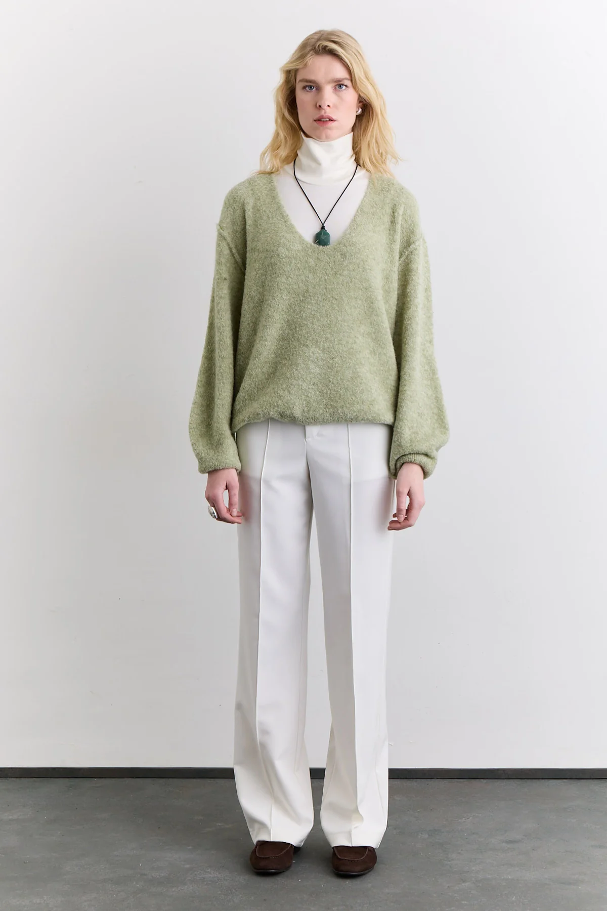 Soft Touch Knit Sweater Green - Image 8