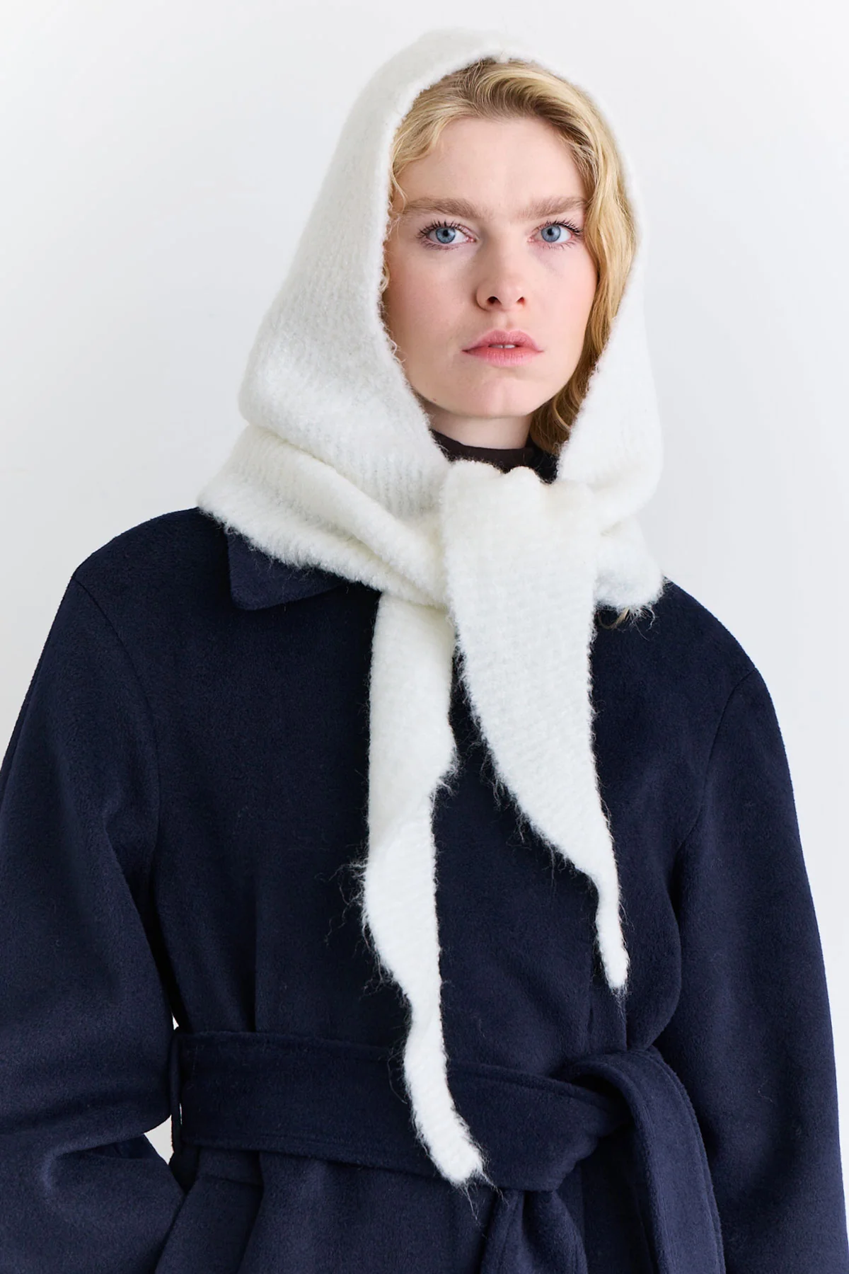 Soft Touch Tie Hood Ecru - Image 4